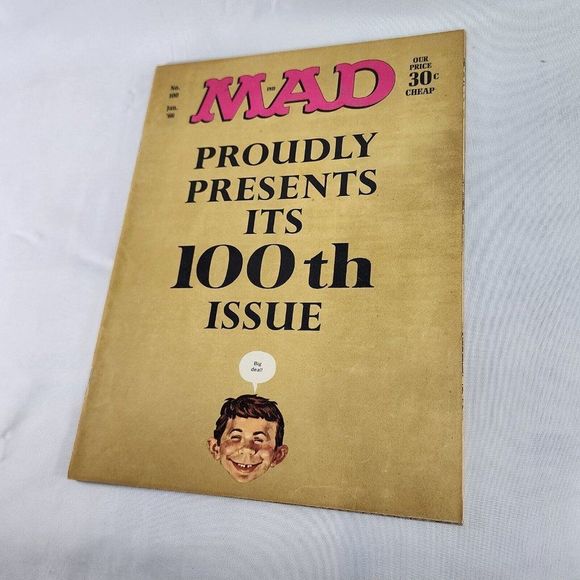 Mad Magazine Issue #100 January 1966 Special 100th Issue Gold EC Publication - Picture 3 of 7